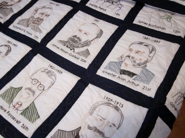 Our Presidents Quilt Closeup